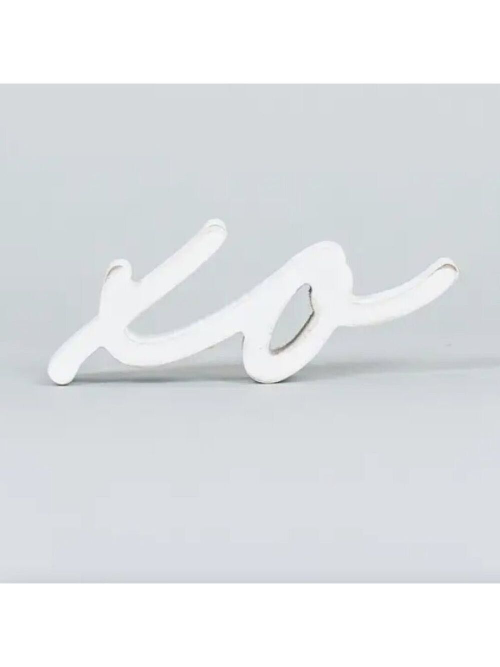 ($5) White Wood XO Cutout